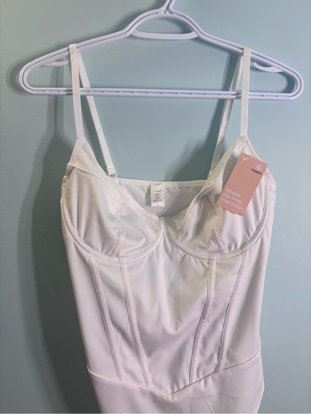 Popilush White Shaping bodysuit